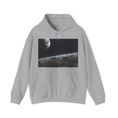 Space View of Earth Hoodie in Navy, Size Small for Men/Women.