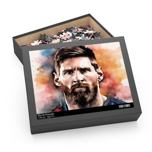 Lionel Messi football jigsaw puzzle, 10" x 8" (120 pcs)