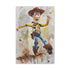 Charming canvas print of Woody from Toy Story in 18"x12".