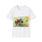 Vibrant charcoal watercolor bumblebee tee with crew neck cotton for summer