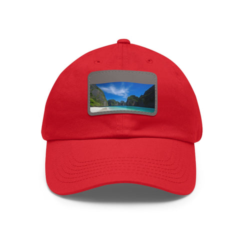 Island Paradise Baseball Cap with White Rectangle Patch.