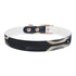 Artisan tile dog collar in black onyx for medium-sized dogs.