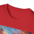 Charcoal cotton T-shirt with vibrant El Nido sunset painting design
