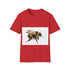 Bumblebee watercolor tee in charcoal, crew neck, regular fit.