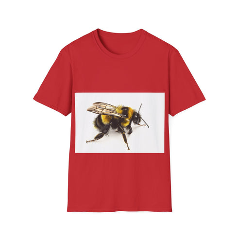 Vibrant charcoal watercolor bee tee with soft cotton feel