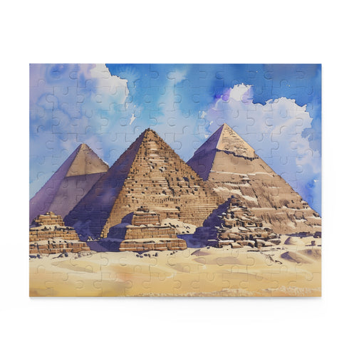 Pyramids Watercolor Jigsaw Puzzle