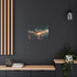 Giant Eye above a Burning City Stretched Canvas Wall Art