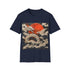 Majestic Japanese Dragon Flight Tee Charcoal S T-Shirt Dragon Soaring Sky Design
