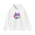 Wolfish Charm Husky Hoodie in Navy, Regular Fit Unisex Sweatshirt