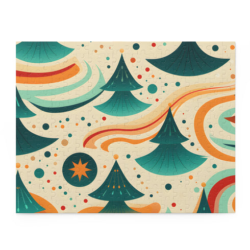 Retro Pattern Jigsaw Puzzle - Psychedelic 70s groovy design by marine7712 for a relaxing night in
