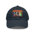 Kevin Hart neon watercolor cotton hat with light brown patch.