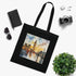London Calling Big Ben Tote Bag in Black Cotton Material