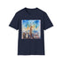 Empire State Building watercolor skyline t-shirt, charcoal, regular fit.