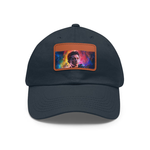 Neon Dream Tom Holland watercolor baseball hat with light brown patch.