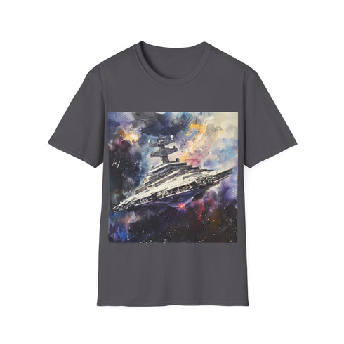 Star Destroyer Tee in Charcoal, Cotton Crew Neck, Regular Fit.
