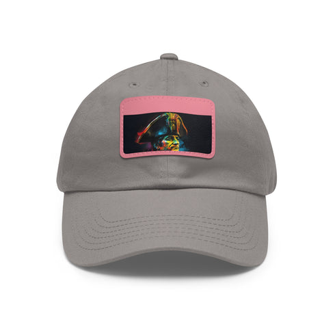 Neon Napoleon Watercolor Baseball Cap in White Rectangle Vegan Cotton Hat