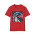 Charcoal cotton T-shirt with watercolor London Underground design and crew neck