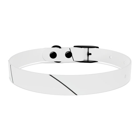 Chic minimalist dog face collar in black onyx for medium dogs.