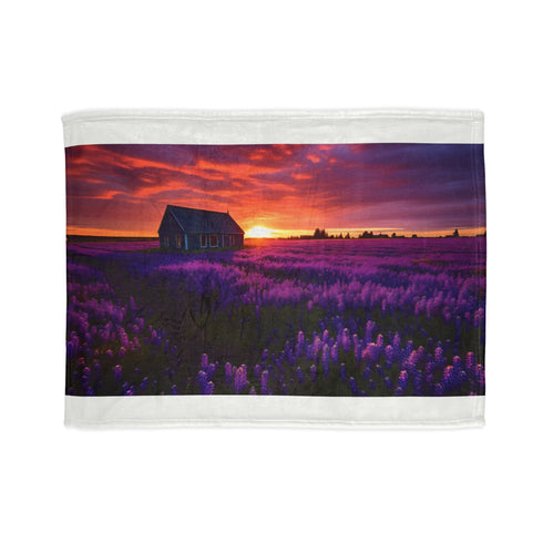 Dutch floral blanket with vivid tulip symphony design - 30'' x 40''