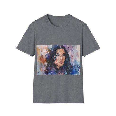 Kim Kardashian watercolor t-shirt in Charcoal, regular fit.