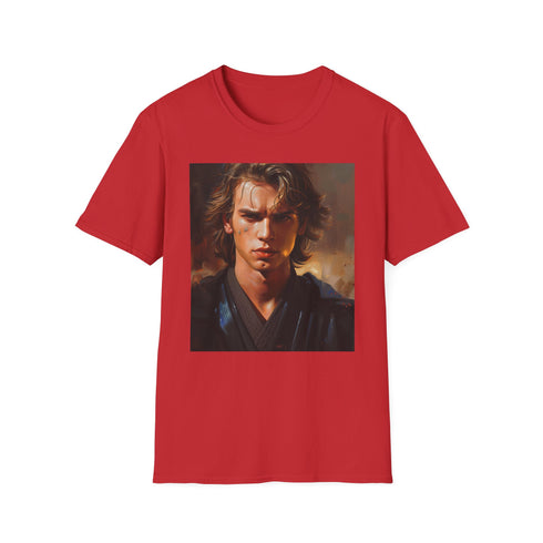 Charcoal cotton crew neck T-shirt with Anakin Skywalker vibrant portrait
