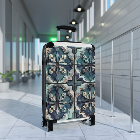 Artisan Tile Pattern Black Small Travel Bag Wanderlust Collection Accessory.