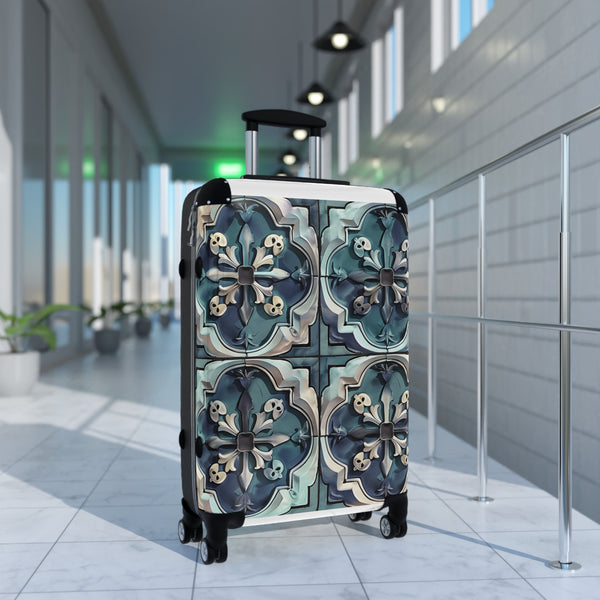 Artisan Tile Pattern Black Small Travel Bag Wanderlust Collection Accessory.