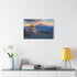 Mountain Temple at Golden Hour Stretched Canvas Wall Art