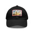 London Skyline Watercolor Baseball Cap in white with light brown patch