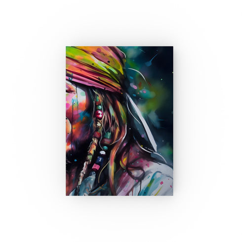 Neon pirate journal for adventure seekers - Sparrow's Booty log, high-quality & stylish, perfect gift option