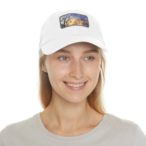 Eiffel Tower watercolor baseball cap with stunning Parisian design.