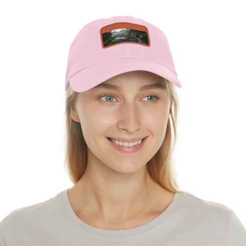 Maui Island Paradise Baseball Cap in White with Light Brown Patch