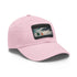 Emerald Isle Pride Baseball Cap in White with Light Brown Rectangle Patch.