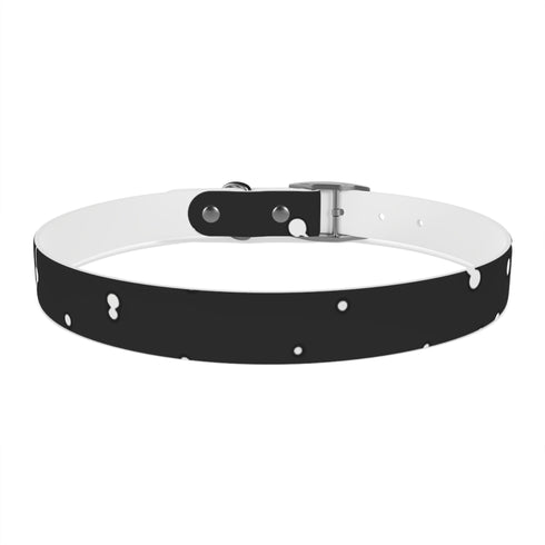 Celestial stars dog collar in black onyx for medium dogs.