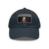 Barack Obama white cap with iconic presidential logo.
