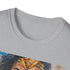 Charcoal cotton crew neck T-shirt with vibrant Wonder Woman portrait design