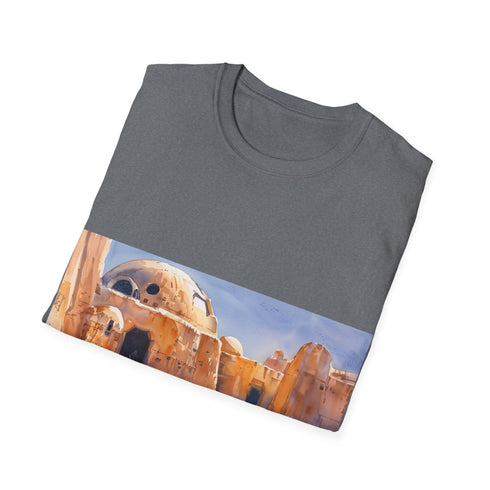 Desert Planet Adventure Tee in Charcoal, S. Trek to Tatooine Star Wars.
