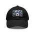 Midnight Cerulean Porcelain Baseball Cap with White Rectangle Patch