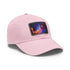 Galactic Glow Baseball Cap in White with Light Brown Patch