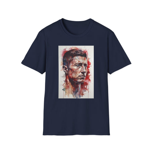 Strikers Edge Lewandowski Tee Charcoal T-Shirt Regular Fit DTG Men's/Women's Clothing