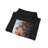 Abstract navy smoke art hoodie, perfect for men and women.