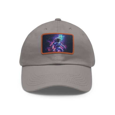 Galactic Explorer Cap in White with Light Brown patch, Unisex Hat