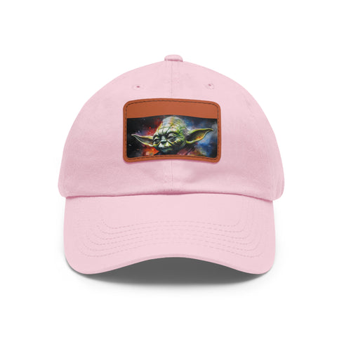 Vibrant neon watercolor Galactic Master cap with Yoda design.