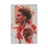Watercolor canvas capturing energy of Trae Young, vibrant and dynamic composition