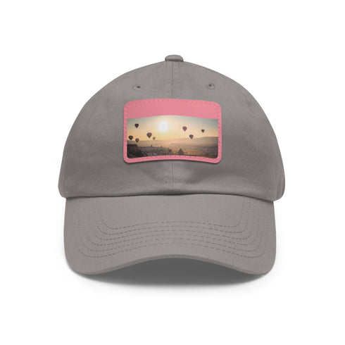Cotton baseball cap featuring Cappadocia hot air balloon design.
