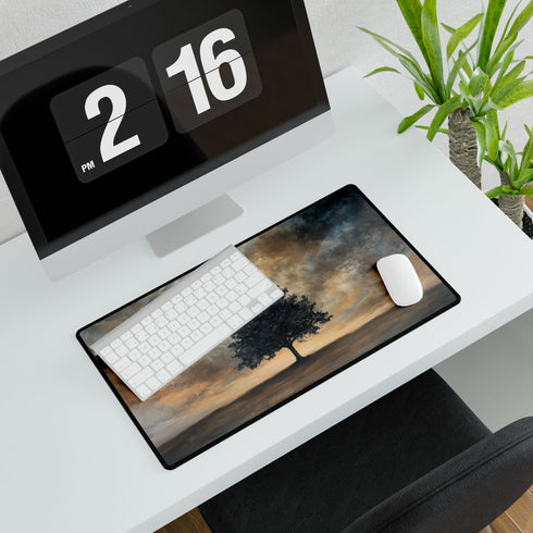 A Lone Tree Standing Strong Against a Polluted Sky Gaming XXL Extended Desk Mat