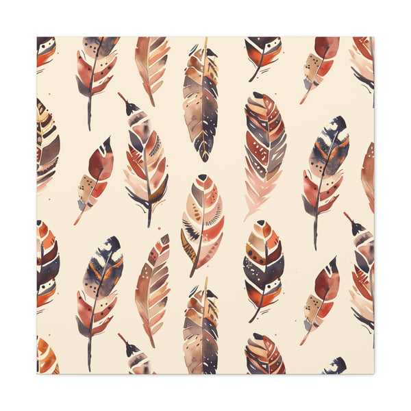 Boho Feathers Canvas Print | Canvas | Art & Wall Decor, Canvas, Fall Picks, Hanging Hardware, Home & Living, Indoor, Top Spring Products, Valentine's Day promotion | Prints with Passion