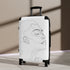 Chic minimalist black face small suitcase for trendy travel accessories.