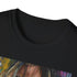 Charcoal cotton T-shirt featuring elegant Jennifer Aniston portrait design
