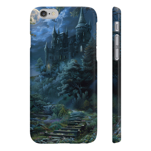 Enchanted Castle Moonlit Forest iPhone 7/8 Plus Slim Glossy Phone Case